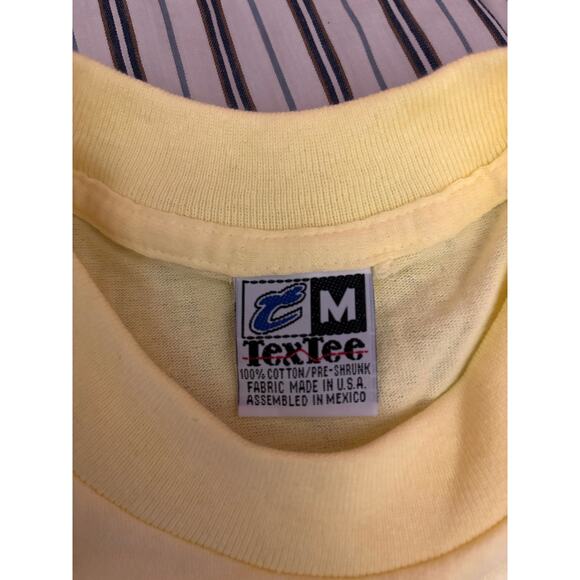 VTG Arizona Single Stitch Crewneck T-Shirt Yellow Native American Turquoise M - Picture 3 of 9